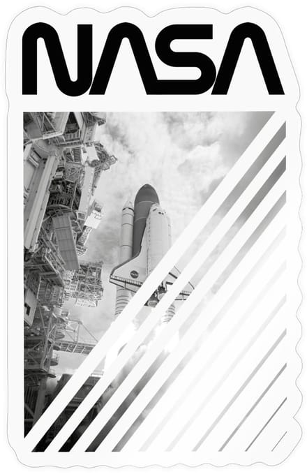 NASA Space Shuttle 6 Sticker maat S (10 x 10 cm)