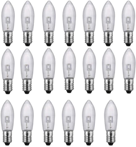 20 stuks E10 LED Reservegloeilampen voor Lichtkettingen Kerstdecoratie