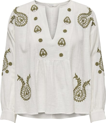 ONLY - ONLMOON L/S EMB TOP WVN NOOS Dames Top