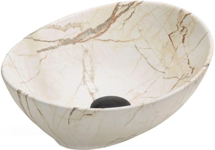 Mexen Elza oppervlaktewasbak 40 x 33 cm, beige steen - 21014095
