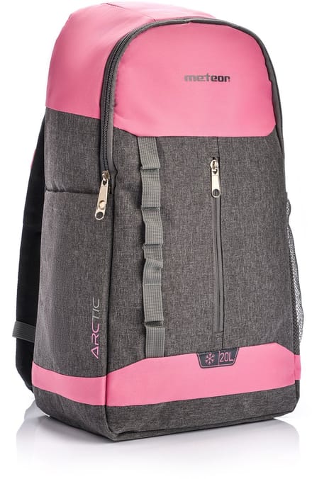 Meteor Arctic - Thermische rugzak 20 l - Koeltas rugzak - roze/grijs gemêleerd