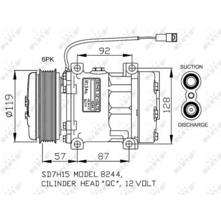 Compressor, airconditioner NRF 32771