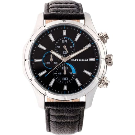 Breed Lacroix chronograaf horloge met leren band