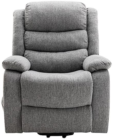 Vente-unique Elektrische relaxfauteuil van stof - Grijs - NADINE