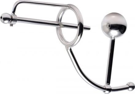 Black Label - Verschuifbare Anale Intruder met Plasbuis Plug