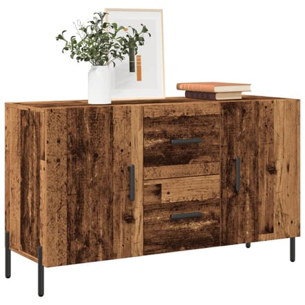 vidaXL - Dressoir - 100x36x60 - cm - bewerkt - hout - oud - houtkleurig