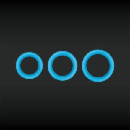 Firefly - Halo - Cockring - Glow-in-the Dark Blauw 60 mm