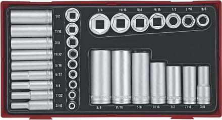 Teng Tools TTAF32 32-delige Doppenset - 3/8" en 1/4"