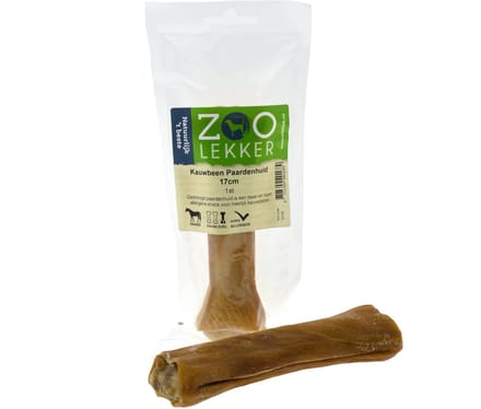 Zoolekker-  Kauwbeen Paardenhuid -  17 cm