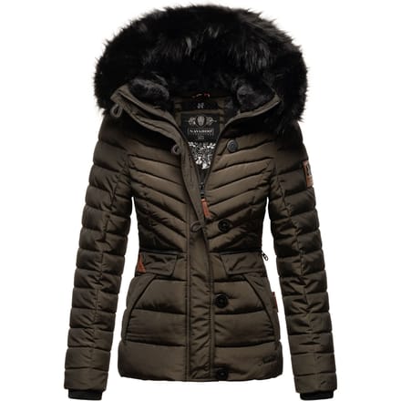 Gewatteerd & Winddicht Navahoo Westeriaa - Winterjas Dames - Volwassen - Afneembare Kraag -Capuchon - Antraciet - S