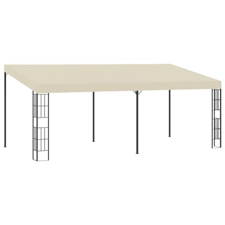 vidaXL Wandprieel 3x6 m stof crèmekleurig