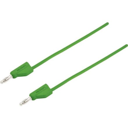 VOLTCRAFT MSB-300 Meetsnoer Banaanstekker 4 mm Silicone 5.00 m Groen 1 stuk(s)