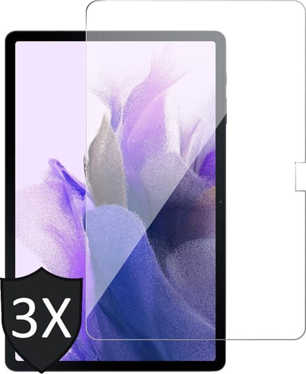 Screenprotector geschikt voor Samsung Galaxy Tab S7 FE - Screen Protector Glas - 3 Stuks