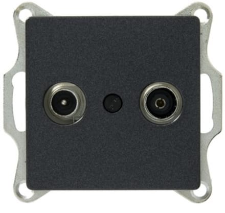 Siemens delta contactdoos coax universeel antraciet