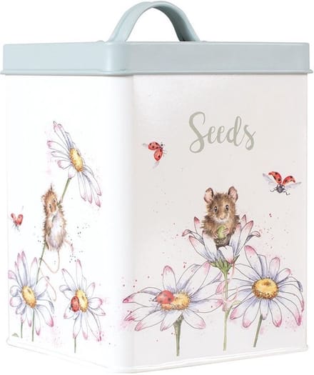Wrendale Blik voor Zaden - Mouse Seed Tin - Voorraadblik - Voorraadbus