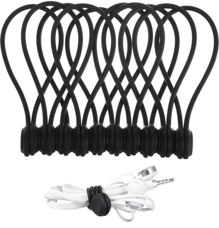 Dailygoods - 10 Stuks Magnetische Kabelbinders van Siliconen