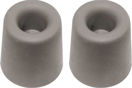 QlinQ Deurbuffer - 2x - deurstopper - grijs - rubber - 35 x 30 mm - schroefbevestiging