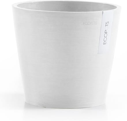 Ecopots Amsterdam 20 - Pure White - Ø20 x H17,1 cm - Ronde witte bloempot