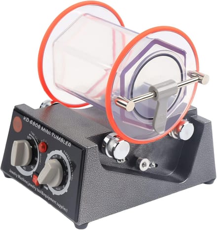 Polijsttrommel Sieraden - Draaibare Beker - Oppervlak Polijsten - Met Timer Functie - 3 kg Capaciteit - Wit