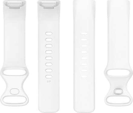 Siliconen bandje - geschikt voor Fitbit Charge 5 / Charge 6 - maat M/L - wit