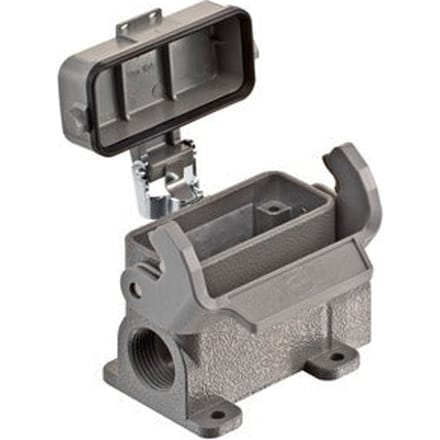Harting 10A Oppervlakte Bevestiging Behuizing 2xM20 - 19200100295