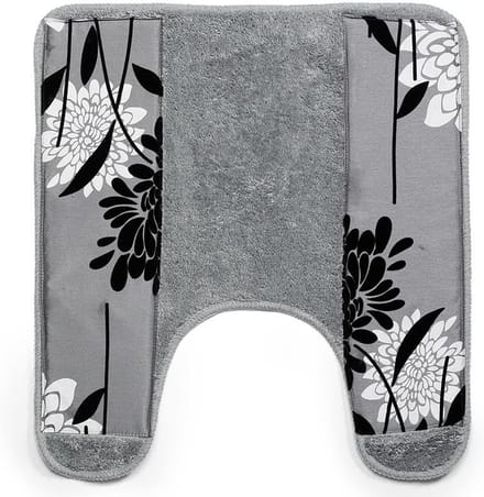 Badmat Contour - Badkamer Accessoire - Veiligheid Douche - Antislip Rubberen Achterkant - 61 x 53 cm - Grijs
