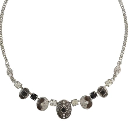 Behave - Ketting - Decoratief Design met Steentjes - 39 cm + Verlengketting