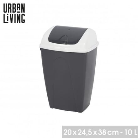 "PASHA" FLIP PRULLENBAK 10L TWEEKLEURIG WIT EN MOONROCK