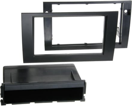2-DIN Paneel geschikt voor Audi A4 (8E) - Seat Exeo (3R) Kleur: Zwart