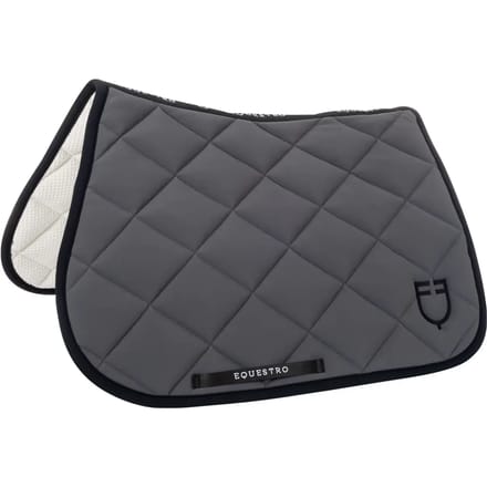 Springzadel met geborduurd logo voor paard Equestro