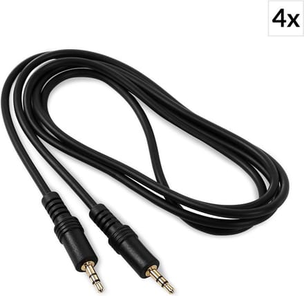3,5mm-Jackplug-Kabel Set 4 Stuks 1,5m Stereo