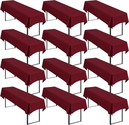 12-Pack Premium Biertafelkleed Universeel Rechthoekig Polyester Voor 50cm en 70cm Tafels