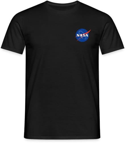 NASA Klassiek Logo Als Borstlogo T-Shirt Heren