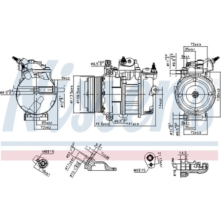 Compressor airconditioning NISSENS 890419