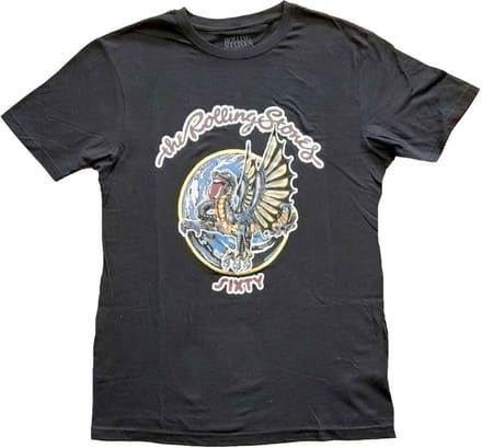 The Rolling Stones - Sixty Dragon Globe Dames T-shirt - S - Zwart