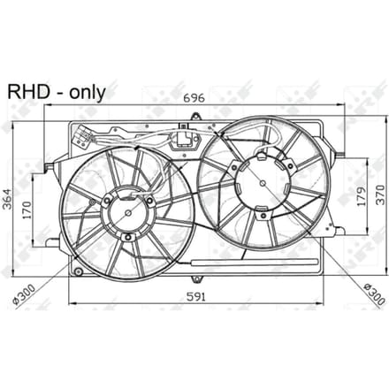 Koelventilatorwiel, motorkoeling NRF 47033