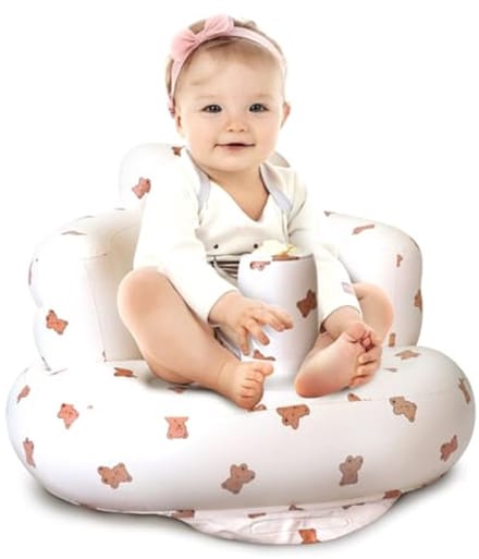 Opblaasbare Babystoel - Verstelbare Zithulp voor Baby's van 3-36 Maanden - Draagbare Sofa met Ingebouwde Luchtpomp