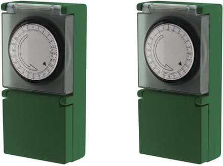 Mechanische Tuinprogrammeurs - Tuingereedschap Timer - Automatisch Sproeien - IP44 Waterdicht - 230 V - Groen