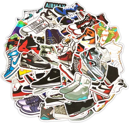 Sneakers Stickers - Sneaker Lovers - set 50 stuks - Laptop Stickers - Stickervellen