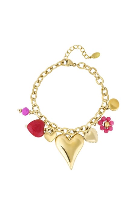 Bedelarmband charm & chill fuchsia
