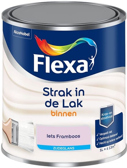 Flexa - Strak In De Lak Binnenlak Zijdeglans - Iets Framboos - Mengverf - 1 L