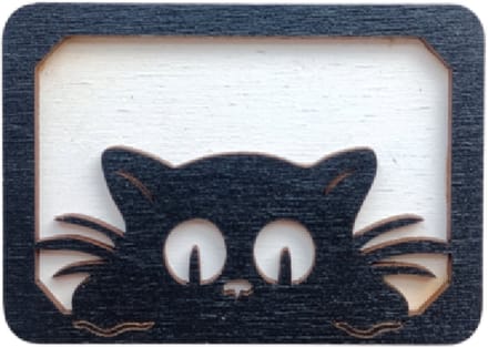 Naaldenhouder - Houten Naaldendoosje Kat