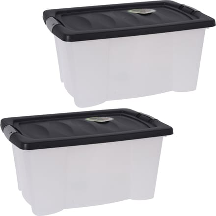 Storage Solutions Opbergdozen/organizers met deksel 3x stuks - kunststof - 13L
