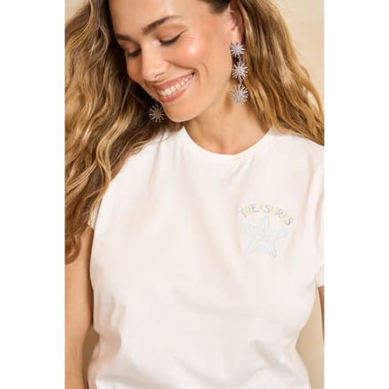 Lofty Manner T-shirt T Shirt Ches Rd06 100 White Dames Maat - XS