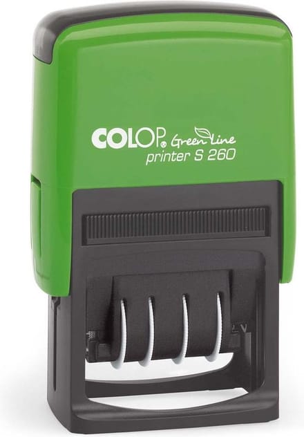 Colop Printer S260/D GL Rood - Stempels - Datum stempel Nederlands - Stempel afbeelding en tekst