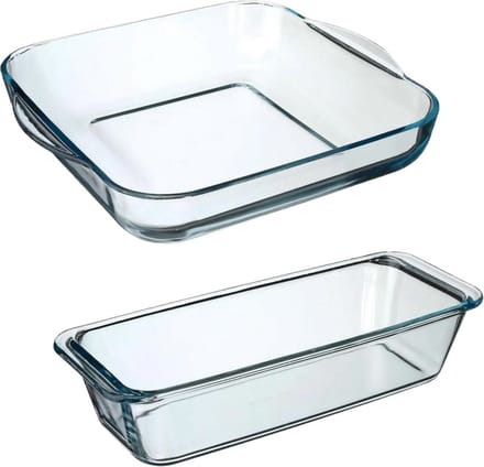 Secret de Gourmet ovenschalen set 2 formaten - Glas - 29 x 29 cm en 31 x 12 cm