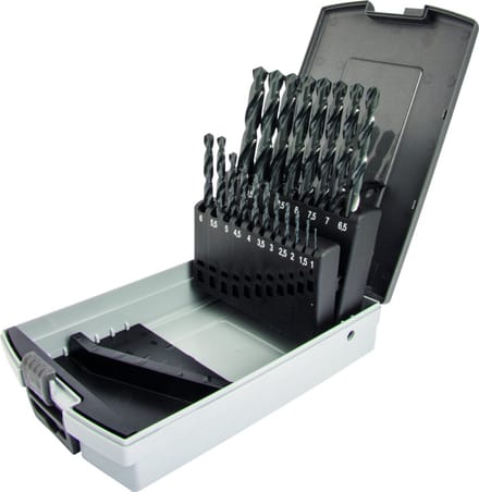 Metaalborenset HSS DIN 338 19 delig 1-10 mm
