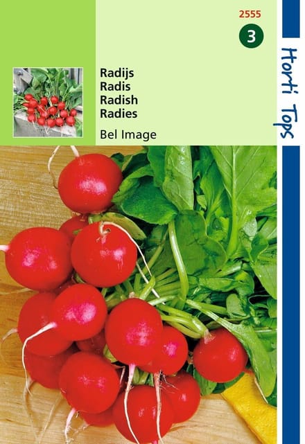 2 stuks - Hortitops - Radijs Bel Image, Ronde Rode Kortlof