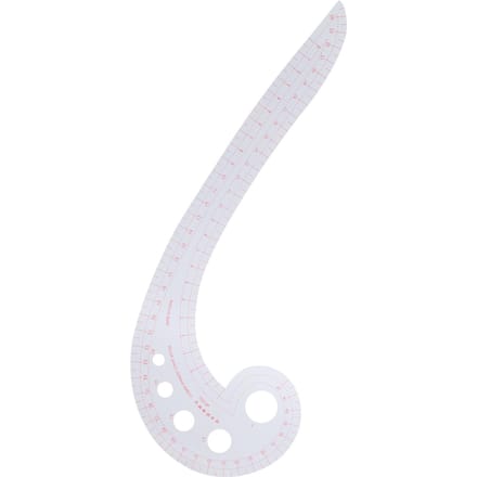 Règle à virgule Règle de gradation multifonctionnelle Outil de coupe à 6 mots Règle courbée pour la confection de vêtements white