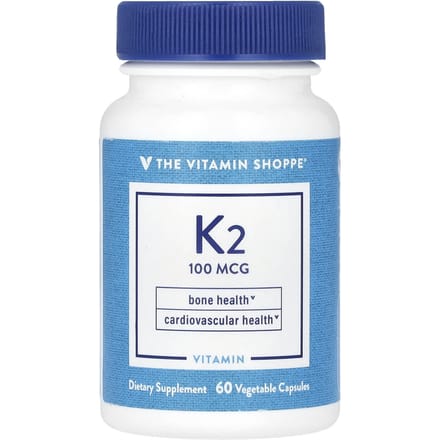 The Vitamin Shoppe, Vitamine K2, 100mcg, 60 plantaardige capsules